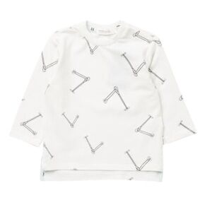 Miles Baby Boys white long sleeve shirt with black scooters size 2 like new
